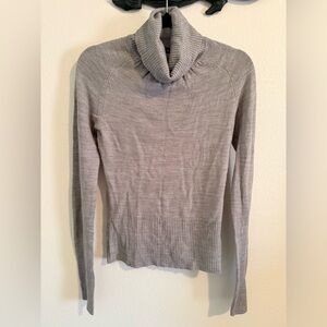 NWOT Take Out Light Gray Cowl Neck Sweater